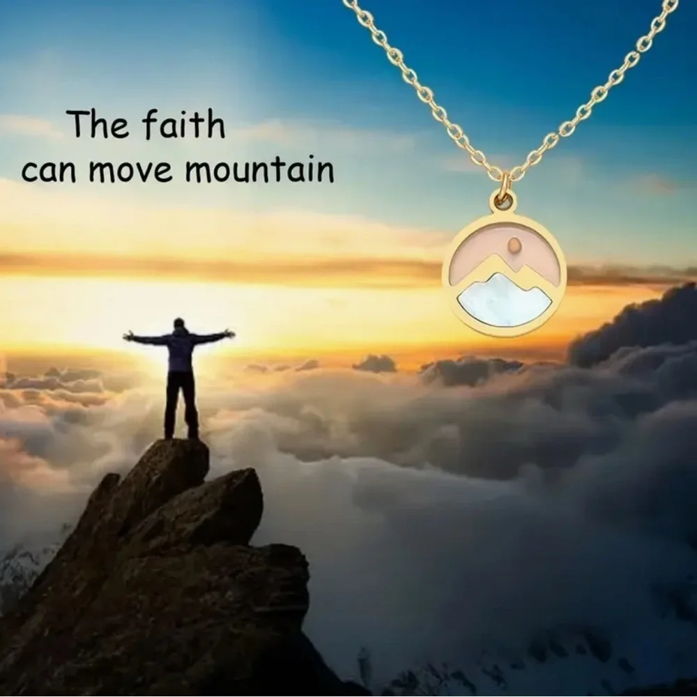 Christian Necklace - With the faith of a mustard seed you can move a mountain.